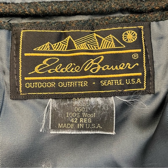 Eddie Bauer Mens Vintage Long Sleeve 100% Wool 2 Button Blazer 42 Reg - Picture 7 of 13